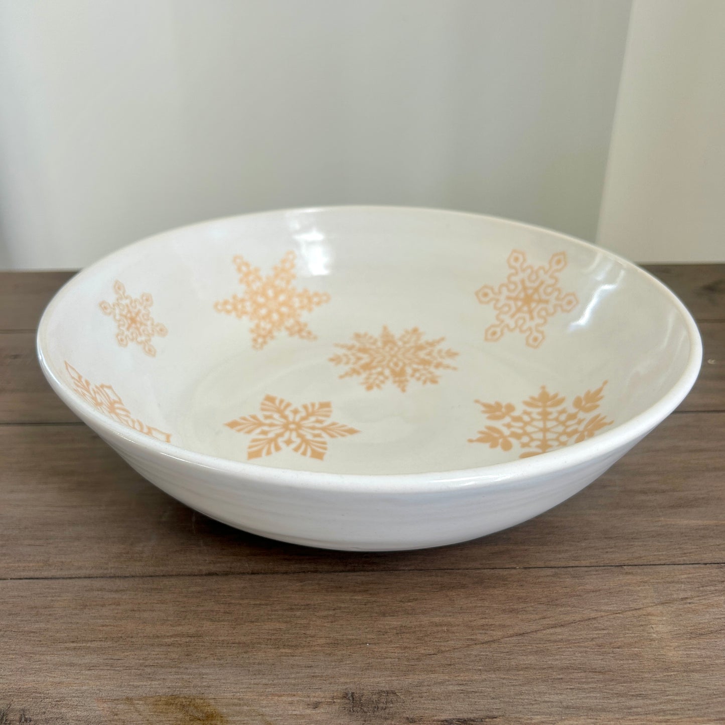 Large Serving Bowl | Gold Snowflakes
