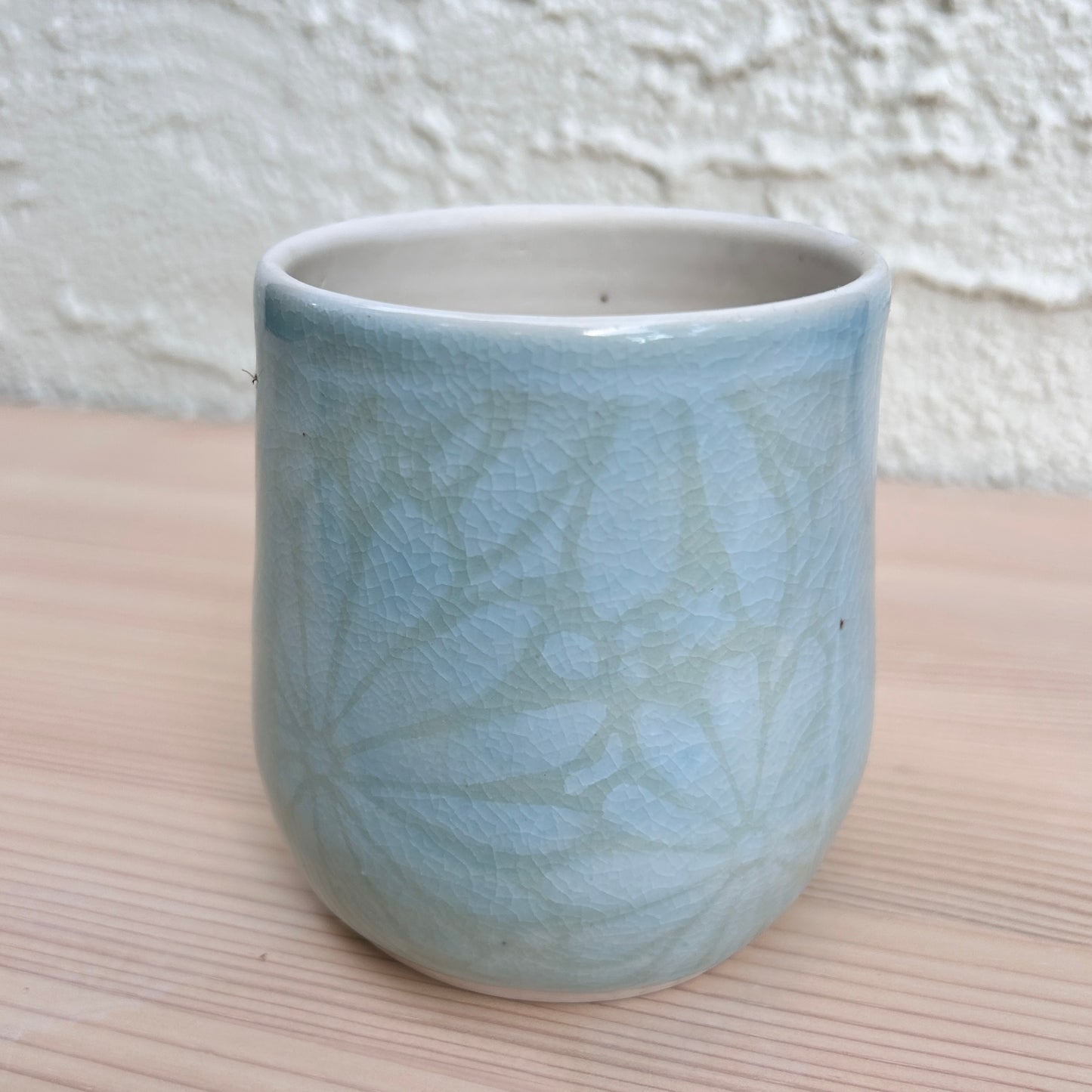 CeraVino Tumbler | Blue Celadon Flowers