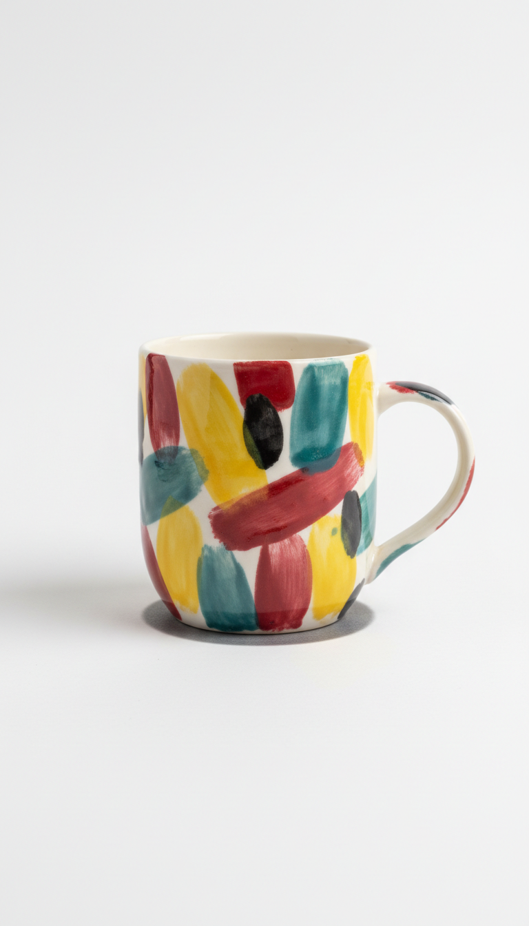 Porcelain Mug With Expressive Glaze