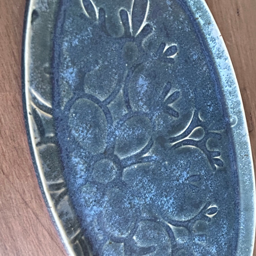 Large Oval Platter - Denim Blue Snowflake