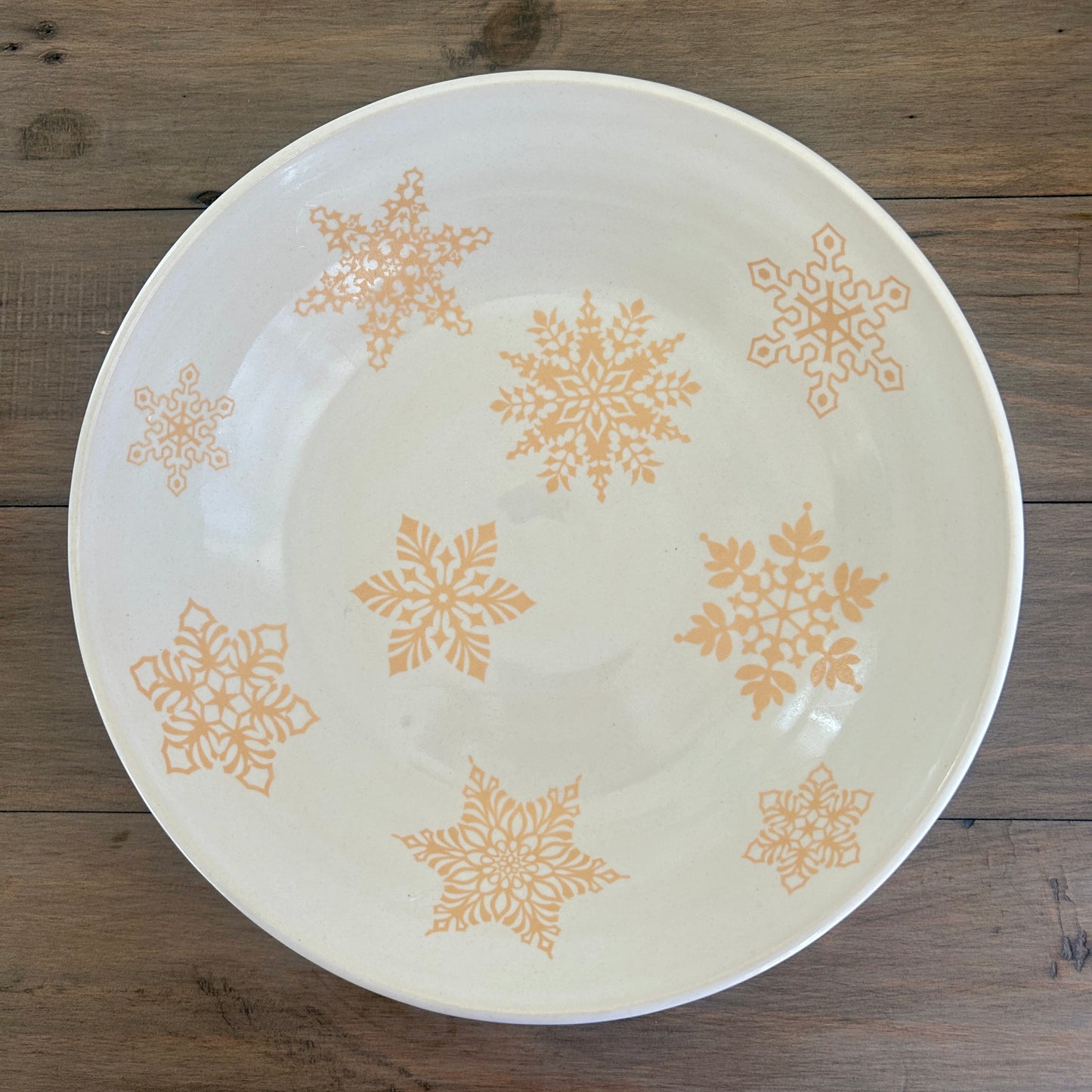 Large Serving Bowl | Gold Snowflakes