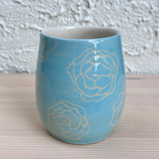 CeraVino Tumbler | Blue Frost Flowers