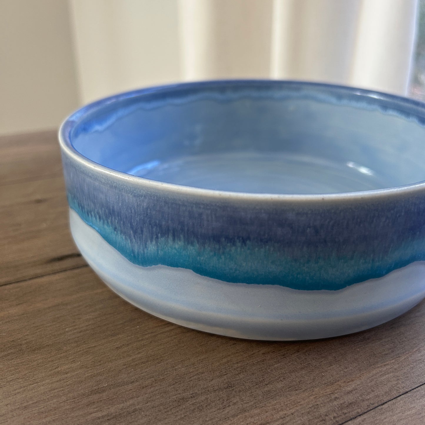 Large Periwinkle Wave Pet Bowls