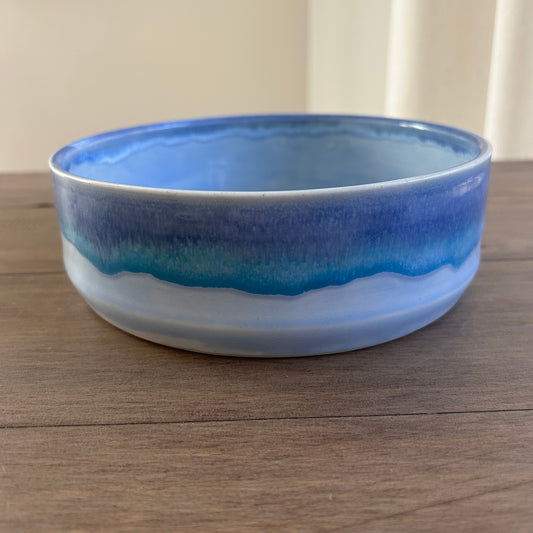 Large Periwinkle Wave Pet Bowls