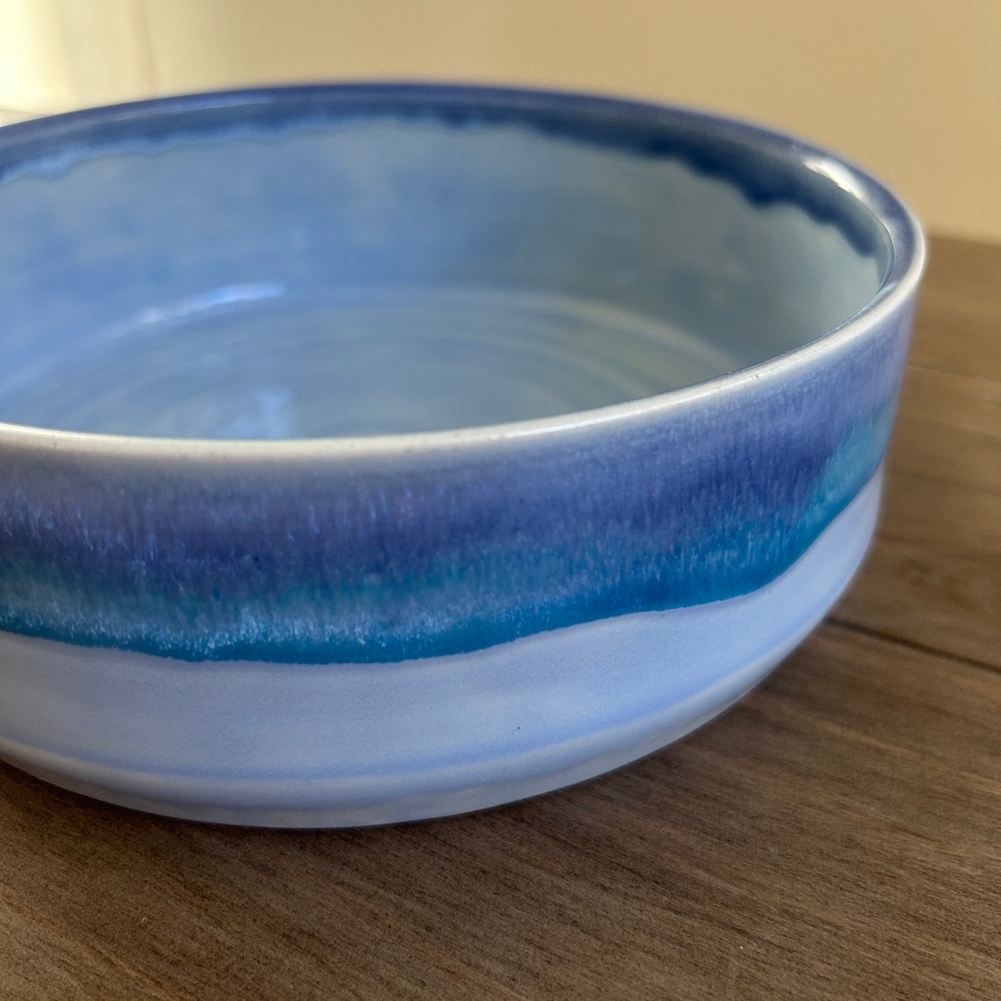 Large Periwinkle Wave Pet Bowls