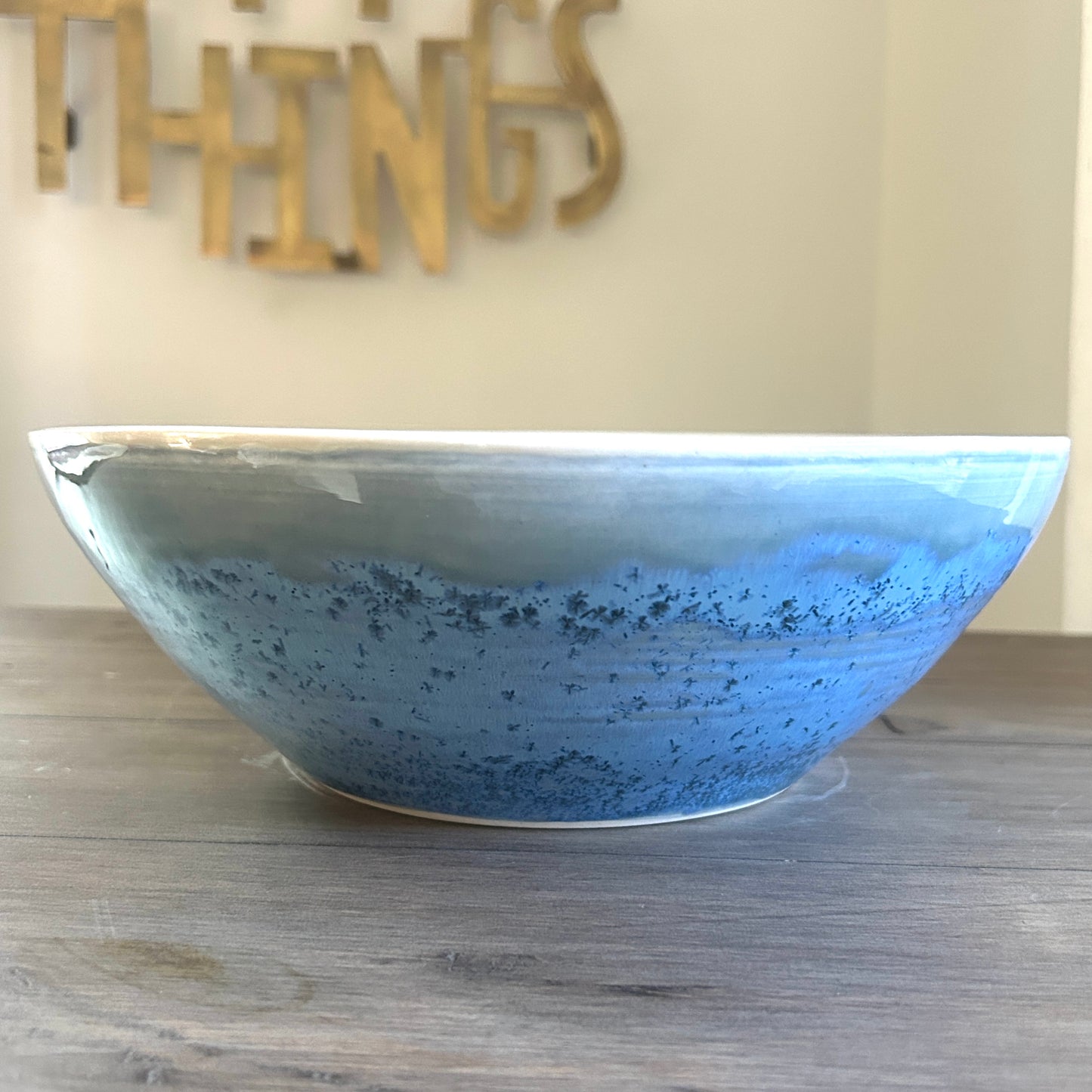 Large Serving Bowl | Denim Blue Crystal