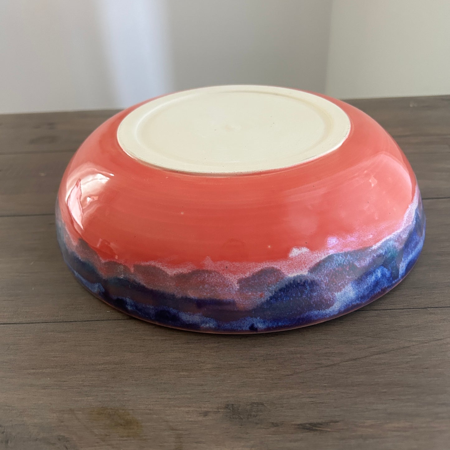 Medium Wave Bowl | Poppy Red and Blue