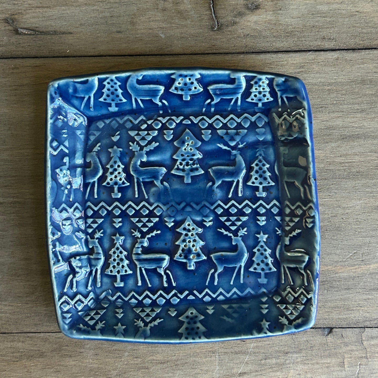 Trinket Dish - Royal Blue Fair Isle