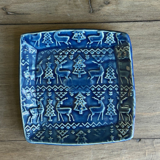 Trinket Dish - Royal Blue Fair Isle