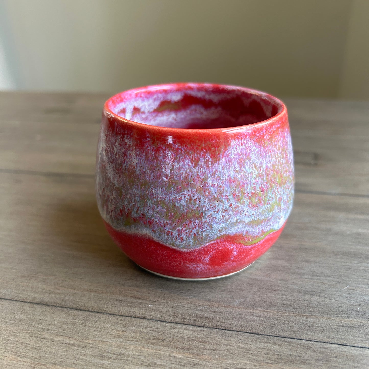 CeraVino Tumbler | Red with green drip