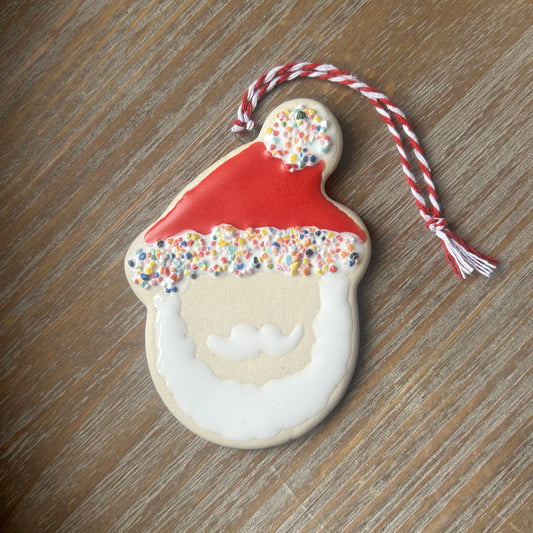 Holiday Cookie Ornaments - Santa