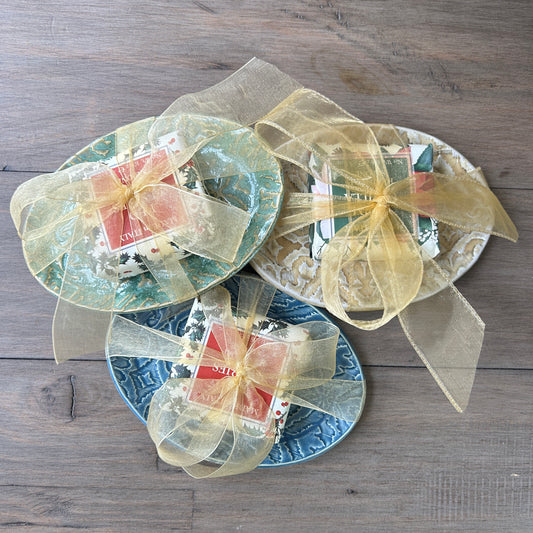 Small Oval Dish + Holiday Soap Set