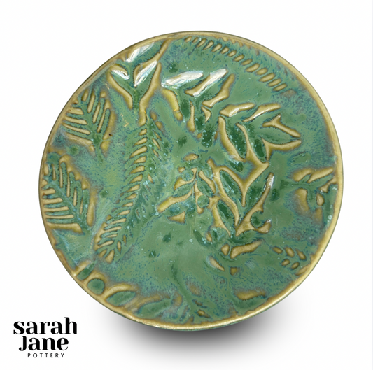 Trinket Dishes - Green Berries + Leaves Pattern