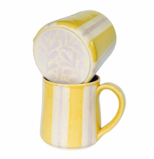 Handle Anything Mug | Yellow and Purple Stripe