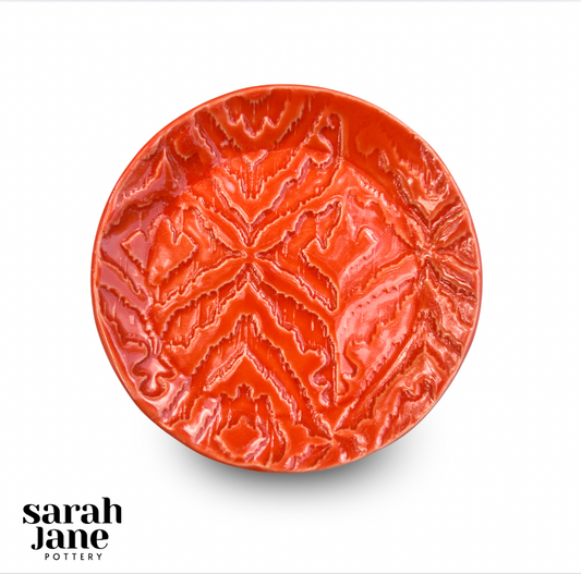 Trinket Dishes  - Poppy Ikat Print