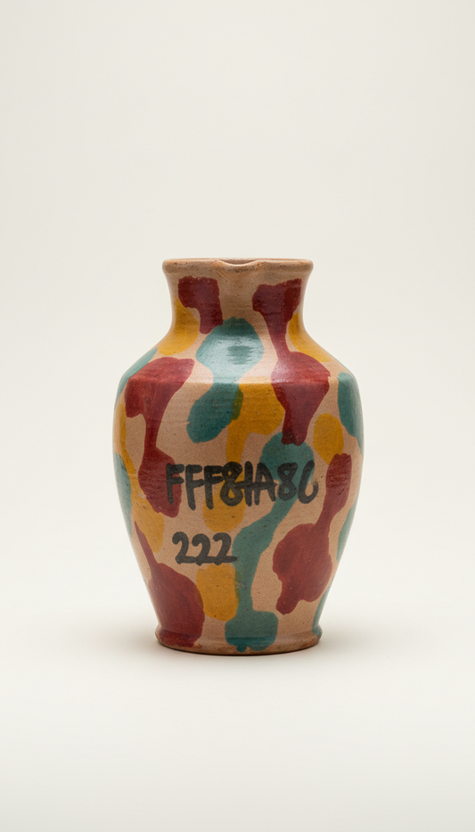 Hand-Marked Vintage Ceramic Jug