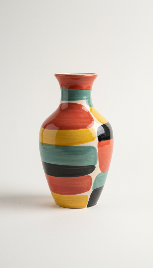 Wheel-Thrown Stoneware Vase